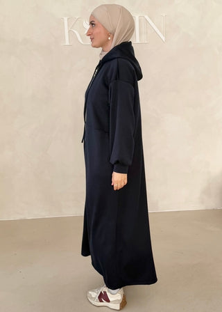 Langer Hoodie mit Reisverschluss