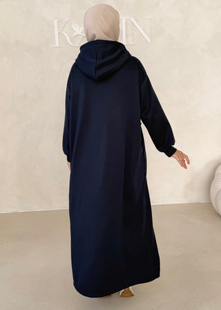 Langer Hoodie mit Reisverschluss
