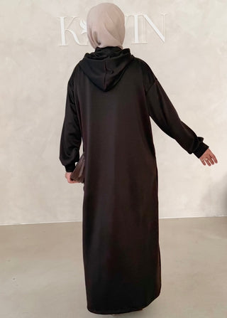 Langer Hoodie mit Reisverschluss