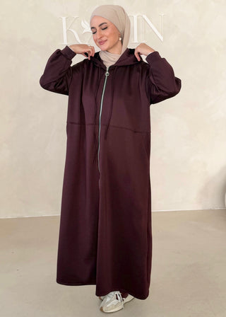 Langer Hoodie mit Reisverschluss