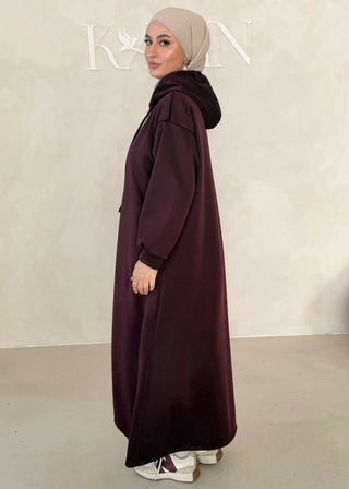 Langer Hoodie mit Reisverschluss
