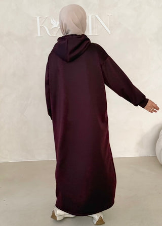 Langer Hoodie mit Reisverschluss