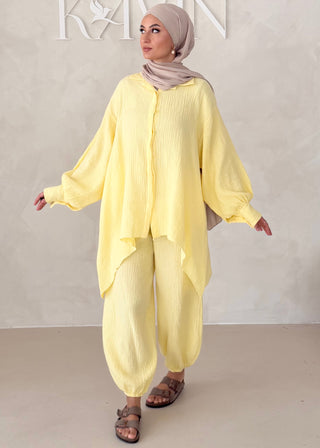 Musselin Zweiteiler BLUSE MIT HOSE