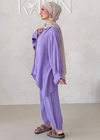 Musselin Zweiteiler BLUSE MIT HOSE