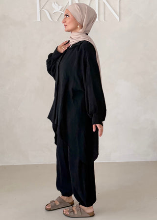 Musselin Zweiteiler BLUSE MIT HOSE