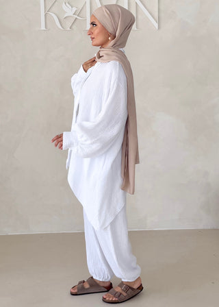 Musselin Zweiteiler BLUSE MIT HOSE
