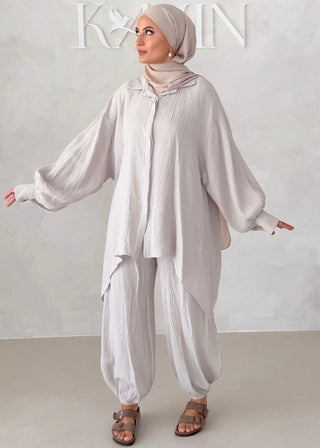 Musselin Zweiteiler BLUSE MIT HOSE