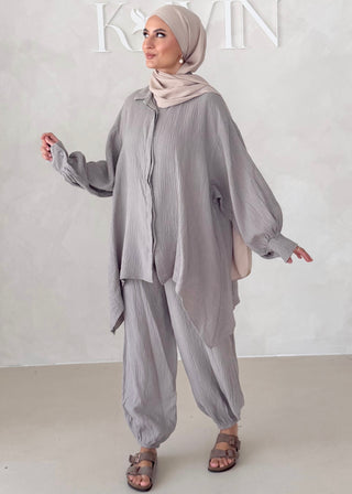 Musselin Zweiteiler BLUSE MIT HOSE