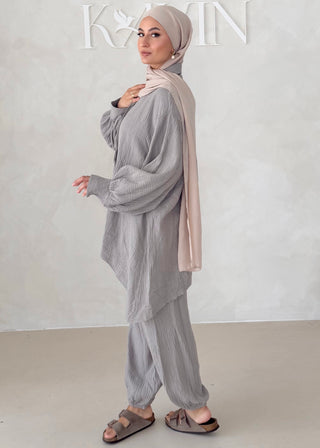Musselin Zweiteiler BLUSE MIT HOSE