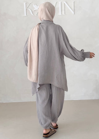 Musselin Zweiteiler BLUSE MIT HOSE