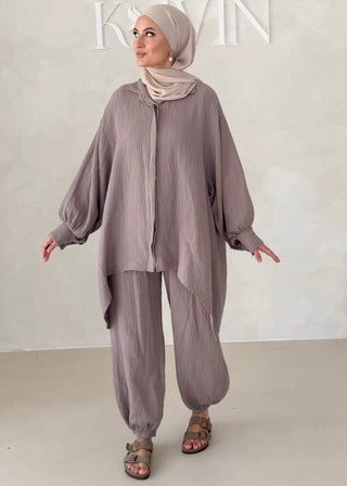 Musselin Zweiteiler BLUSE MIT HOSE