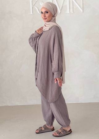 Musselin Zweiteiler BLUSE MIT HOSE