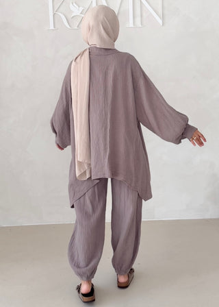 Musselin Zweiteiler BLUSE MIT HOSE