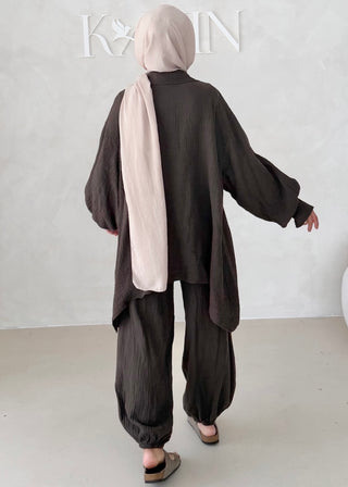 Musselin Zweiteiler BLUSE MIT HOSE