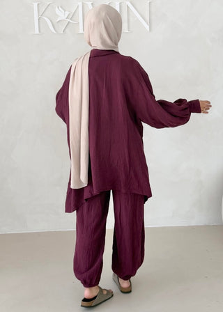Musselin Zweiteiler BLUSE MIT HOSE