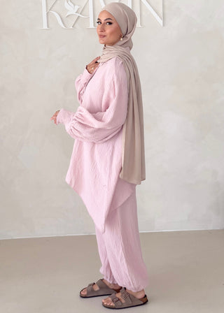 Musselin Zweiteiler BLUSE MIT HOSE