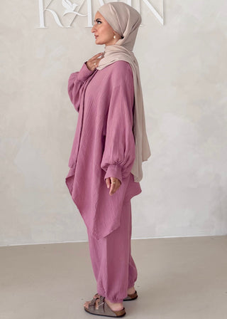 Musselin Zweiteiler BLUSE MIT HOSE