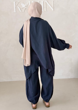 Musselin Zweiteiler BLUSE MIT HOSE