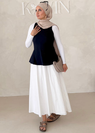 Peplum Oberteil KURZARM