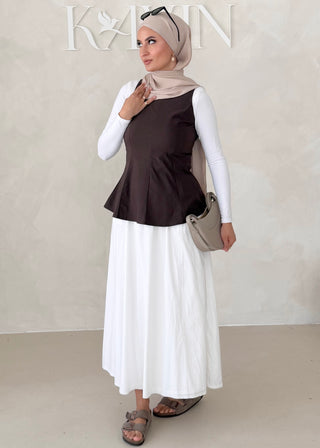 Peplum Oberteil KURZARM