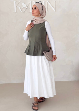 Peplum Oberteil KURZARM