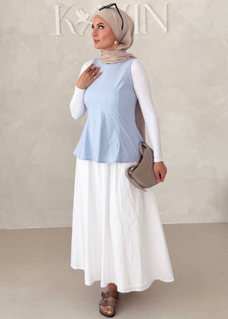 Peplum Oberteil KURZARM