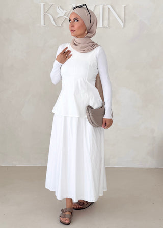 Peplum Oberteil KURZARM