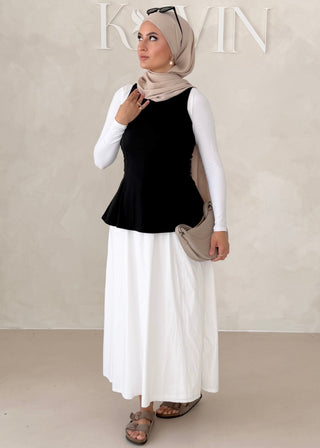 Peplum Oberteil KURZARM