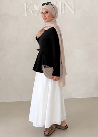 Peplum Oberteil LANGARM