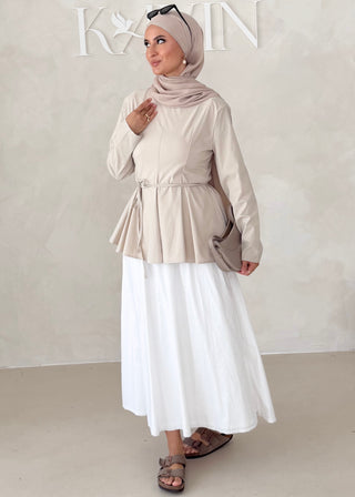 Peplum Oberteil LANGARM