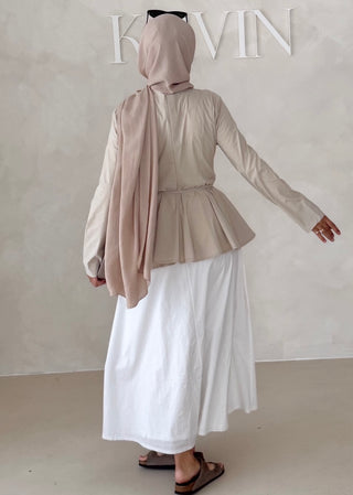 Peplum Oberteil LANGARM