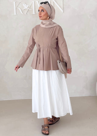 Peplum Oberteil LANGARM