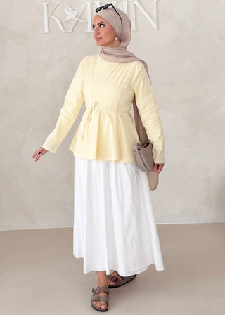 Peplum Oberteil LANGARM