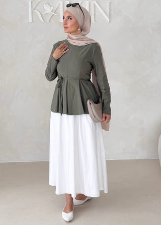 Peplum Oberteil LANGARM