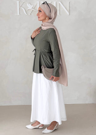 Peplum Oberteil LANGARM