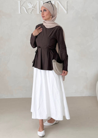 Peplum Oberteil LANGARM