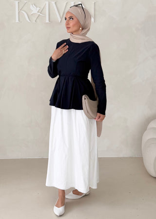 Peplum Oberteil LANGARM