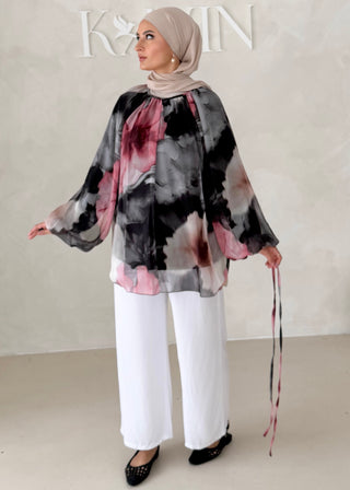 Geblümtes Chiffon OBERTEIL