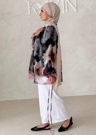 Geblümtes Chiffon OBERTEIL