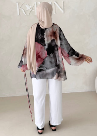 Geblümtes Chiffon OBERTEIL