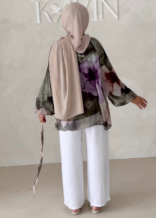 Geblümtes Chiffon OBERTEIL