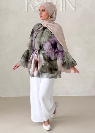 Geblümtes Chiffon OBERTEIL