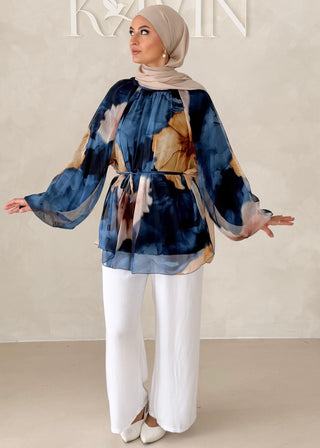 Geblümtes Chiffon OBERTEIL