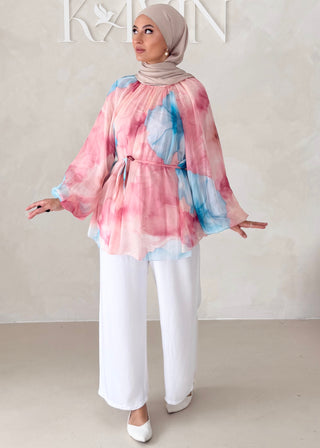 Geblümtes Chiffon OBERTEIL