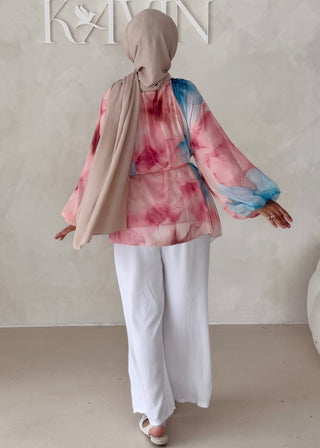 Geblümtes Chiffon OBERTEIL