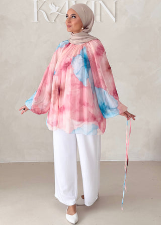 Geblümtes Chiffon OBERTEIL
