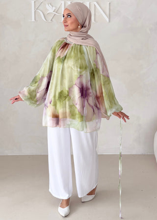 Geblümtes Chiffon OBERTEIL