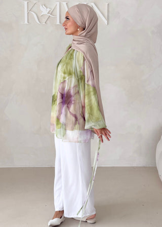 Geblümtes Chiffon OBERTEIL