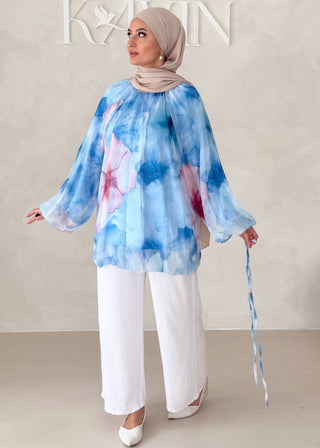 Geblümtes Chiffon OBERTEIL