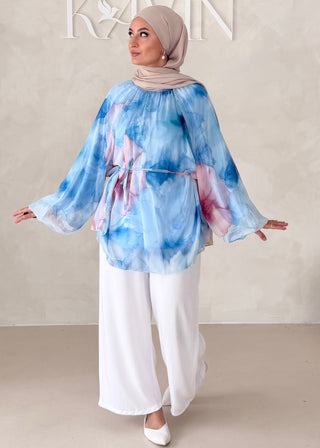 Geblümtes Chiffon OBERTEIL